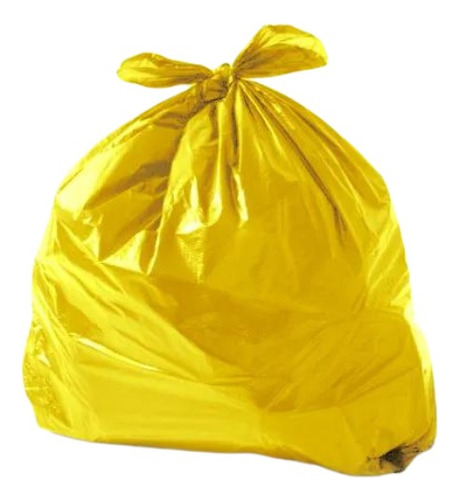 Saco De Lixo Reciclável 60 Lts Amarelo C/100 60x70