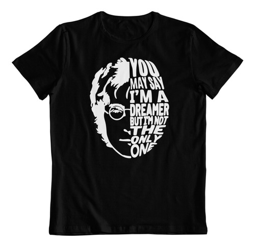 Polera Algodon Estampada Dtf Imagine Lennon Beatles Icon Art