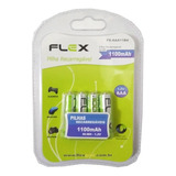 Pilha Recarregavel Aaa 1100mah C/4 1,2v Flex Nimh