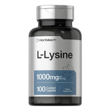 L-lisina 1000mg Aminoacido Inmunidad Reforzada 100 Americano Sabor Sin Sabor