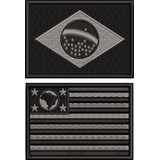 Kit 2pç Bandeira Brasil E Seu Estado Airsoft Militar Ban119