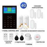 Kit Sistema De Seguridad Casa Alarma Vecinal Wifi Pánico App