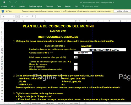 Test Mcmi 3 Inventario Clinico Multiaxial De Millon 3 Soft