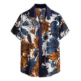 Blusa Havaiana Masculina De Mangas Curtas Estampada E Confor