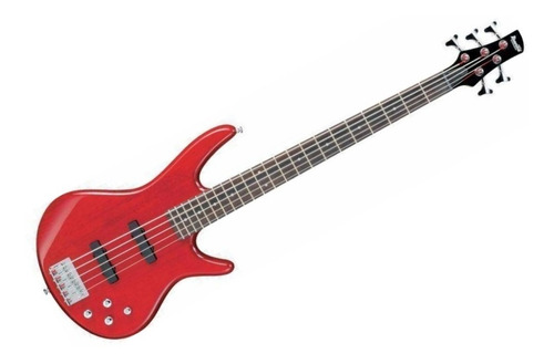 Bajo Ibanez Gsr205 Activo 5 Cuerdas Rojo