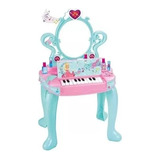 Tocador Infantil Piano Mágico 2 En 1 Niñas Belleza Juguetes