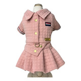 Vestido Delicate Rosa/pregas Dudog Vest- Roupa Para Cachorro