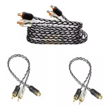 Kit Cabo Rca Taramps 1x 5 Mt + 2 X Y 1f 2m Injetado Blindado