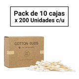 Copitos Hisopos Bambú Ecológico - Unidad a $40