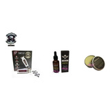 Kit Maquina Desvelladora Aceite Barba Balsamo Barba Barberia