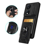 Honor X7b Card Slot Case Slide Lens Stand Hard-a