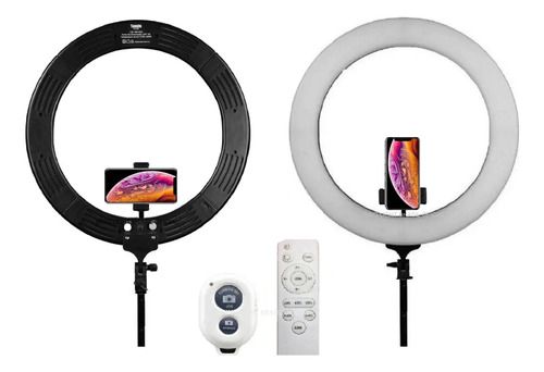 Ring Light R19 Rl18  80w 448 Leds 48cm  Tripe - Bicolor + Nf