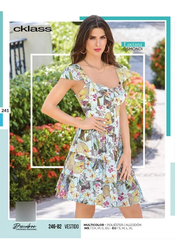 Vestido Cklass 246-82 Multicolor Outlet/saldos Mchn