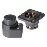 Conector Rc6a-i (áudio) 6 Polos/3 Vias - Com Parafusos