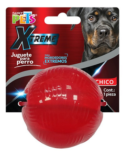 Juguete Para Perro Juguete Bola Resistente Ch Fancy Pets Color Rojo