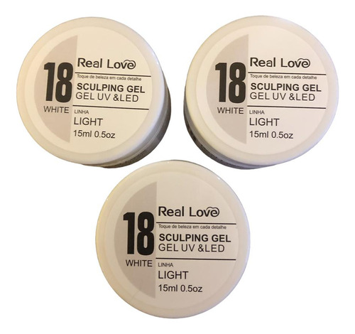 Gel Para Unhas (3 Unids)kit Real Love15ml