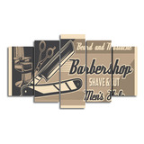Cuadro Decorativo Barber Men´s Style Barberia Vintage 