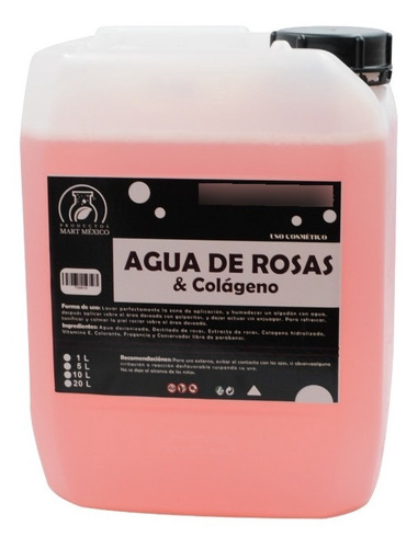 Agua De Rosas Con Colágeno 5 Litros