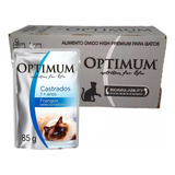 Caixa 20un Ração Úmida Optimum Gatos Castrados Frango 85g