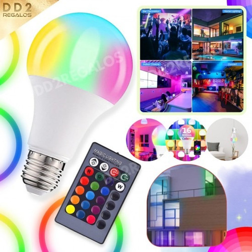 Foco Led Rgb Decorativo, Lampara Led Rgb