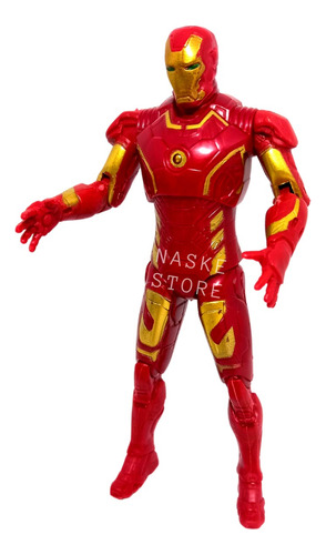 Muñeco Avengers Articulado Luces War Ironman Robot Spiderman