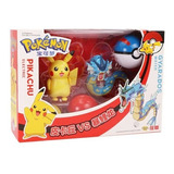 Set Pokemon Pokebola Figura Lanzador Pop Gyarados Y Pikachu