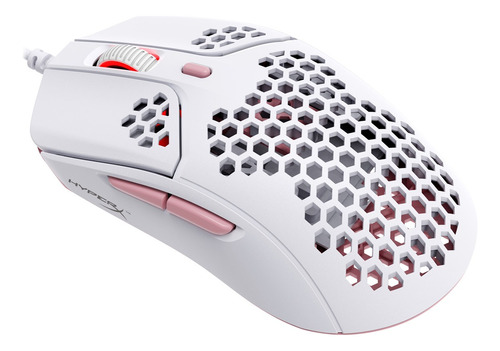 Hyperx Pulsefire Haste, Mouse Gamer Rgb 16000dpi, Blanc/rosa
