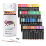 Set De Arte 120+3 Pzs Lápices De Color Profesional Dibujo