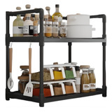 Estante Organizador De Cocina Multifuncional De 2 Niveles 