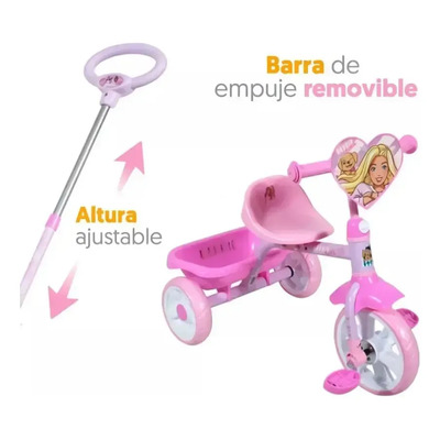Triciclo Grande C\u002Fbarra Empuje+ Cajuela Grande Barbie Apache Multicolor | Envío gratis