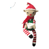 Enfeite Duende Natal Decoração Amigurumi Crochê C/ Vela Pilh