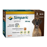 Antipulgas  Simparic 40 A 60kg Com 3 Comprimido Cães