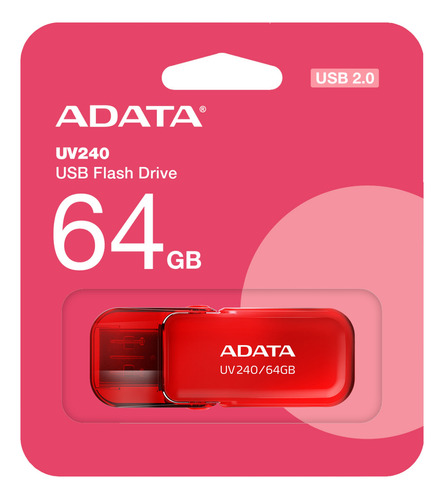 Kit 10 Memoria Usb 64gb Abatible Rojo Mayoreo