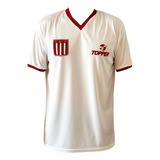  Camiseta Estudiantes Campeon 1982 - 1983 Blanca Mc Retro