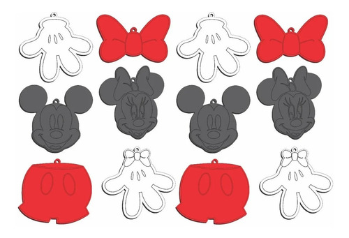 12 Esferas Navideñas Temática Disney Mickey Minnie