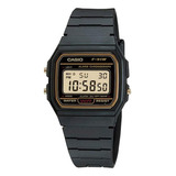 Casio F91wg-9 Reloj Cronógrafo Con Alarma De Cara Dorada Y B