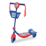 Patinete Infantil 3 Rodas Cestinha Led Som Zippy Toys Mickey Cor Azul Mickey Mouse
