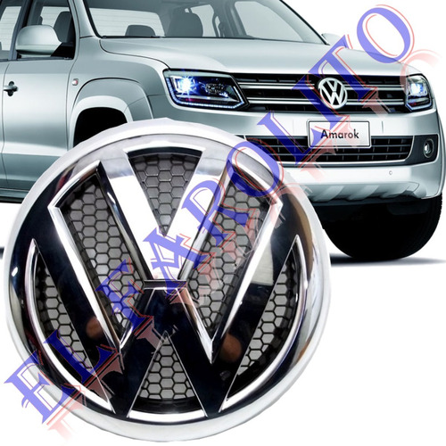 Parrilla Frente Volkswagen Amarok C/escudo Y Viras Cromadas Foto 2
