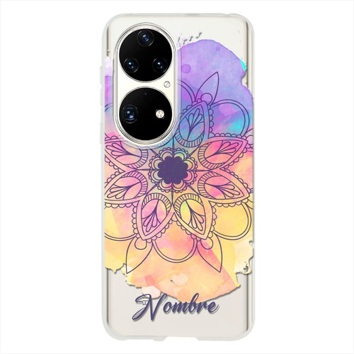 Funda Huawei Antigolpes Mandalas Personalizada Con Nombre