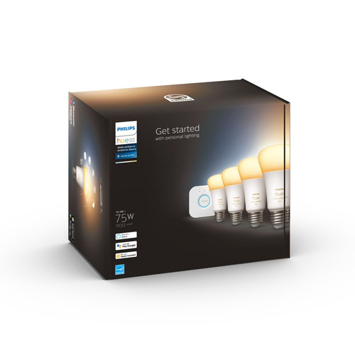 Pack X4 Focos Inteligentes Philips Hue + Hue Bridge 