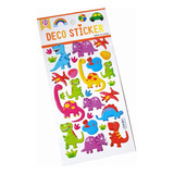 Cartela Stickers Adesivos Decorativo Infantil Dinossauros