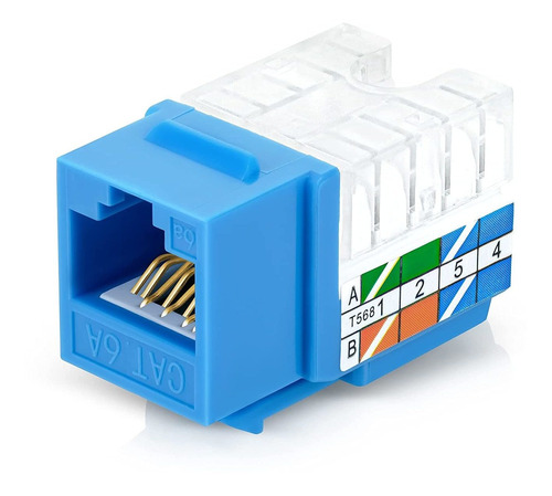 Ems Rj45 Cat6a Keystone Jack  Conector Hembra Modular S...