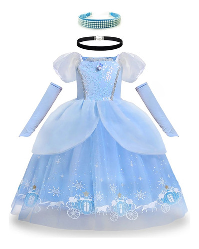 Vestido De Princesa Para Niñas Con Abalorios Para Fiesta  Ho