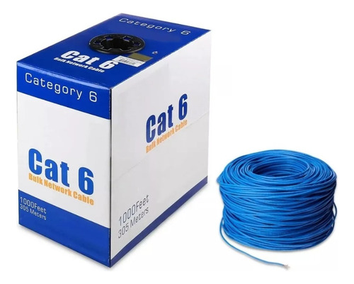 Cabo De Rede Cat6 300 Metros Ethernet Lan Giga 10/1000 