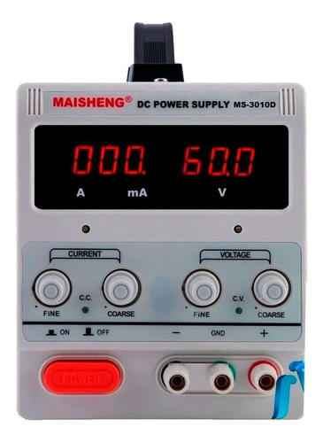 Fuente De Alimentación Variable Salida Hasta 30v 10a Maisheng Ms-3010d Mv Electronica