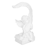 Estatueta De Estátua De Anjo, Resina, Decoração De Penas Vin