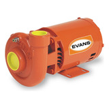 Bomba Centrífuga Industrial Eléctrica Evans 1.5hp Monofásica Color Naranja Frecuencia 60 Hz