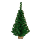 Arbolito Navidad Mini 60cm Con Base De Tronco Natural