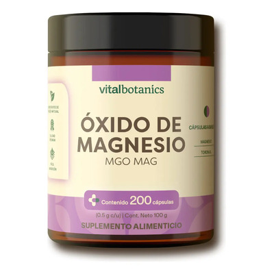 Vitalbotanics Magnesio Oxido De Magnesio 200 Capsulas Sabor Magnesio_MGCL_200 | Meses sin interés