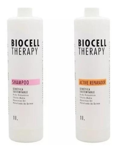 Kit Biocell Therapy Shampoo + Active Reparador 1000ml  C/u